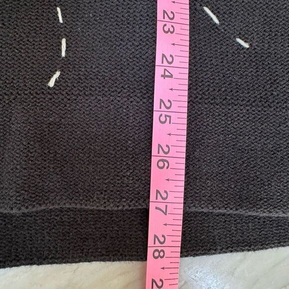 Quacker Factory Black Daisy Bees Honey Floral Zip-Up Hooded Vest cardigan size L - Picture 7 of 7